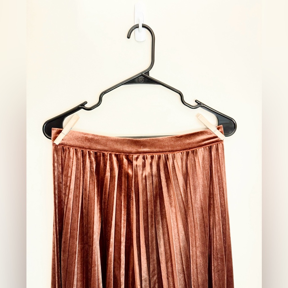 SOLD SHEIN Pleated Velvet Skirt